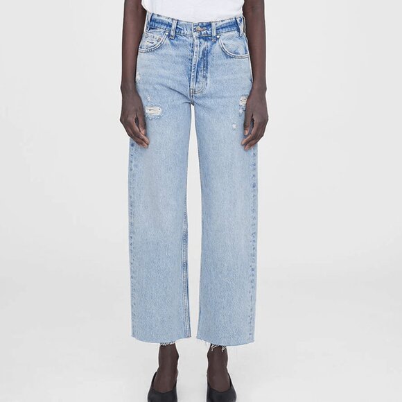 Anine Bing Distressed Straight Leg Jeans - Picture 2 of 12